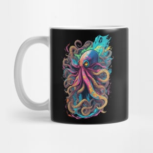 Colorful ocean cute Octopus kraken sea monster lots of pretty pastel colors Mug